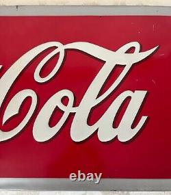 Vintage Coca Cola Metal Advertising Sign Original