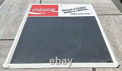 Vintage Coca Cola Metal Advertising Soda Chalkboard Menu Sign Coke Smile Life