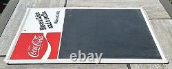 Vintage Coca Cola Metal Advertising Soda Chalkboard Menu Sign Coke Smile Life