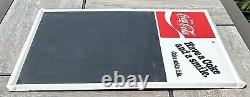 Vintage Coca Cola Metal Advertising Soda Chalkboard Menu Sign Coke Smile Life