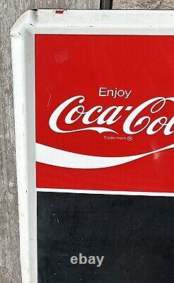 Vintage Coca Cola Metal Advertising Soda Chalkboard Menu Sign Coke Smile Life