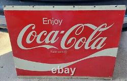 Vintage Coca Cola Metal Sign AM94 35½ x 27 Enjoy Coca-Cola Trade-mark