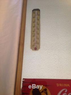 Vintage Coca Cola Mirror with Thermometer