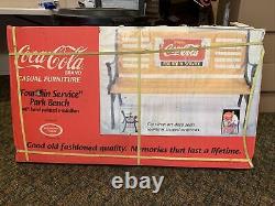 Vintage Coca Cola Park Bench Cast Iron Drink COKE FOUNTAIN SERVICE NEW IN BOX