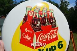 Vintage Coca Cola Pickup 6 Button Sign Super Rare Collectable Minty