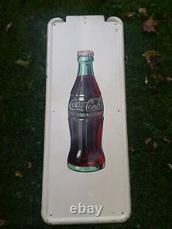 Vintage Coca Cola Pilaster Sign, Coke Bottle Sign, AM 3-49, Coke Sign