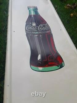 Vintage Coca Cola Pilaster Sign, Coke Bottle Sign, AM 3-49, Coke Sign