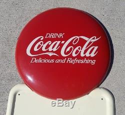 Vintage Coca Cola Pillar Metal Pilaster Coke Bottle Sign 1940's a-m 6-48 Exc