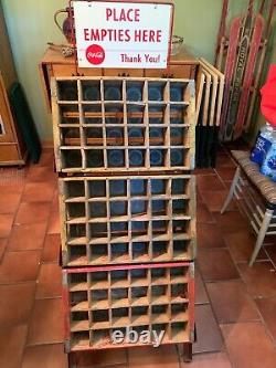Vintage Coca Cola Place Empties Here Please Bottle Rack With Three Wooden Crates