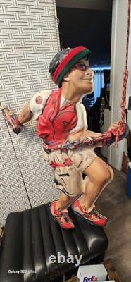 Vintage Coca-Cola Plastic Mountain Rock Climber Advertising Sign Both Sides