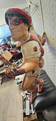 Vintage Coca-Cola Plastic Mountain Rock Climber Advertising Sign Both Sides