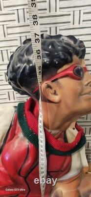 Vintage Coca-Cola Plastic Mountain Rock Climber Advertising Sign Both Sides