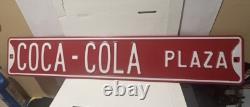 Vintage Coca Cola Plaza Street Sign Heavy Metal