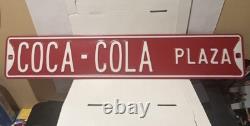 Vintage Coca Cola Plaza Street Sign Heavy Metal