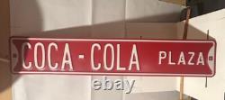 Vintage Coca Cola Plaza Street Sign Heavy Metal