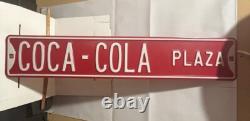 Vintage Coca Cola Plaza Street Sign Heavy Metal