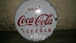 Vintage Coca Cola Porcelain 18 Button Sign