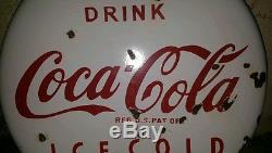 Vintage Coca Cola Porcelain 18 Button Sign