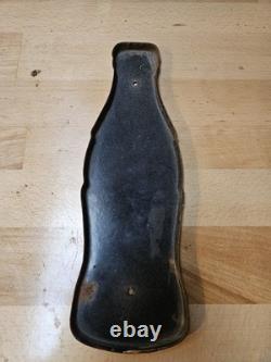Vintage Coca-Cola Porcelain Bottle Sign Cookie Cutter Style Advertising