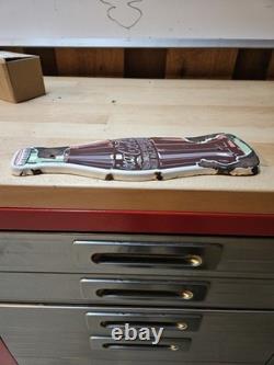 Vintage Coca-Cola Porcelain Bottle Sign Cookie Cutter Style Advertising