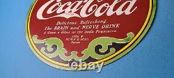 Vintage Coca Cola Porcelain Drink Gas Soda Bottles General Service Pump Sign