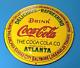 Vintage Coca Cola Porcelain Drink Soda Refreshinggeneral Store Gas Pump 16 Sign