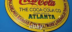 Vintage Coca Cola Porcelain Drink Soda Refreshinggeneral Store Gas Pump 16 Sign