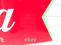 Vintage Coca-Cola Porcelain Fishtail Sled Soda Sign 68x24 Country/ General Store