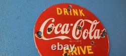 Vintage Coca Cola Porcelain Glass Bottles Gas Soda Beverage Service Station Sign