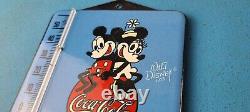 Vintage Coca Cola Porcelain Mickey Soda Bottle Soda Refresh Ad Sign Thermometer