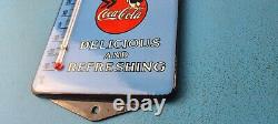 Vintage Coca Cola Porcelain Mickey Soda Bottle Soda Refresh Ad Sign Thermometer