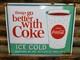 Vintage Coca Cola Porcelain Sign 17 Old Soda Coke Pop Restaurant Beverage Drink
