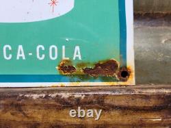 Vintage Coca Cola Porcelain Sign 17 Old Soda Coke Pop Restaurant Beverage Drink