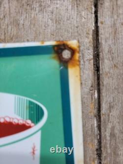 Vintage Coca Cola Porcelain Sign 17 Old Soda Coke Pop Restaurant Beverage Drink