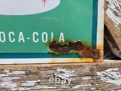 Vintage Coca Cola Porcelain Sign 17 Old Soda Coke Pop Restaurant Beverage Drink