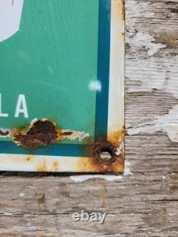 Vintage Coca Cola Porcelain Sign 17 Old Soda Coke Pop Restaurant Beverage Drink