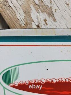 Vintage Coca Cola Porcelain Sign 17 Old Soda Coke Pop Restaurant Beverage Drink