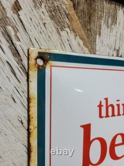 Vintage Coca Cola Porcelain Sign 17 Old Soda Coke Pop Restaurant Beverage Drink