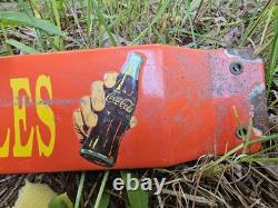 Vintage Coca Cola Porcelain Sign 32 Door Push Bar Soda Beverage Drink Food Coke