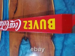Vintage Coca Cola Porcelain Sign 32 Door Push Bar Soda Beverage Drink Food Coke