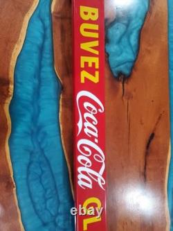 Vintage Coca Cola Porcelain Sign 32 Door Push Bar Soda Beverage Drink Food Coke