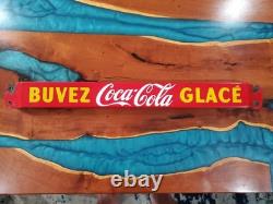 Vintage Coca Cola Porcelain Sign 32 Door Push Bar Soda Beverage Drink Food Coke