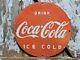 Vintage Coca Cola Porcelain Sign Coke Beverage Ice Cold Soda Pop Drink Store 12