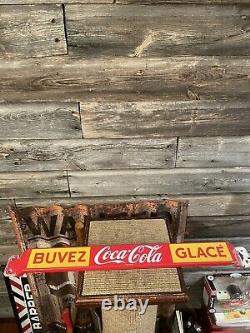 Vintage Coca Cola Porcelain Sign Door Push Advertising Coke Sign