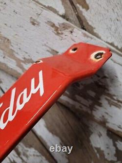 Vintage Coca Cola Porcelain Sign Door Push Bar Soda Beverage Drink Cold Coke Pop