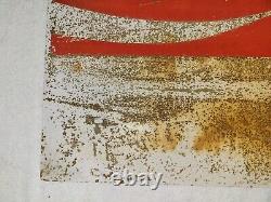 Vintage Coca Cola Porcelain Sign (Double Sided) Coke Pepsi Dr Pepper Gas Oil
