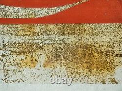 Vintage Coca Cola Porcelain Sign (Double Sided) Coke Pepsi Dr Pepper Gas Oil