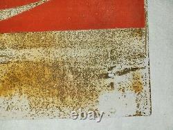 Vintage Coca Cola Porcelain Sign (Double Sided) Coke Pepsi Dr Pepper Gas Oil