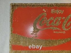 Vintage Coca Cola Porcelain Sign (Double Sided) Coke Pepsi Dr Pepper Gas Oil