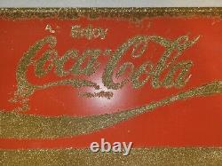Vintage Coca Cola Porcelain Sign (Double Sided) Coke Pepsi Dr Pepper Gas Oil
